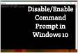 Disable re-enable mouse via command promp